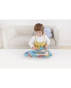 Tooky toy drvena mapa sveta