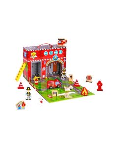Tooky toy drvena vatrogasna stanica