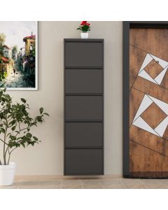 HANAH HOME Cipelarnik Metal, antracit