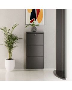HANAH HOME Cipelarnik Locking Metal, antracit