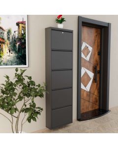 HANAH HOME Cipelarnik Locking Metal, antracit