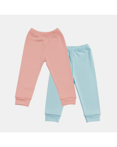 Mafimi Pamučne Pantalonice set od 2 - aqva, kajsija - P-125756