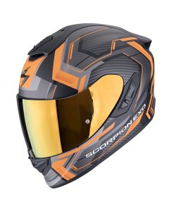 SCORPION Exo-1400 evo ii air linart matt black-orange kaciga - 15SCO140489168L