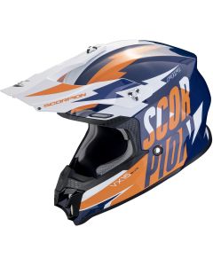 SCORPION Vx-16 evo air slanter blue-orange kaciga - 15SCO146431204L