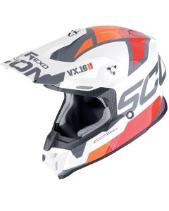 SCORPION Vx-16 evo air analog white-orange kaciga - 15SCO146475331XL