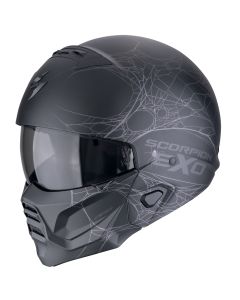 SCORPION Exo-combat ii spiderweb matt black silver kaciga - 15SCO182476159XL