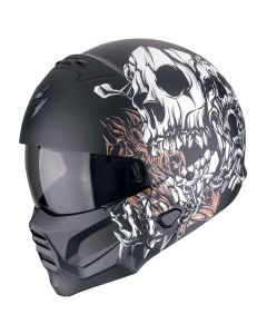 SCORPION Exo-combat ii genesis matt black-white gold kaciga - 15SCO182485353L