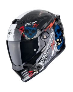SCORPION Covert-fx skullz black-grey-red kaciga - 15SCO186502339L