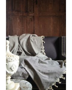 DEKOR DOM Prekrivač 170x230cm Issimo, crna-siva - 040693