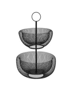 FIVE Korpa za voće na dva nivoa 29,5X43cm metal crna - 160711