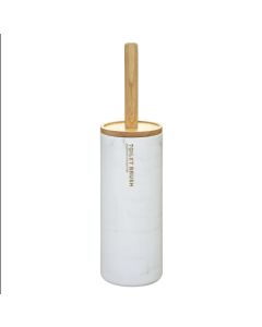 FIVE Četka za WC šolju sa držačem 38x10.5cm Lea, bambus/bela - 160940