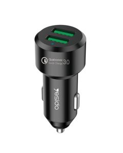 YESIDO Punjač za automobil sa dva usb porta qc 3.0 z 12v/24v - 1610Y26