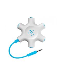 BELKIN Razdelnik za audio slušalice RockStar 5-Jack 3.5 mm F8Z274bt, bela - 161168