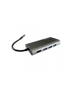 LC POWER LC-HUB-C-MULTI-5 USB Type C HUB card reader, charging, RJ45, HDMI anthracite/black - 161502