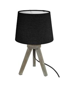 ATMOSPHERA Lampa 18x30,5cm pamuk/poliester/drvo crna - 161510