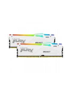 KINGSTON DIMM DDR5, 32GB (2x16), 5.600MHz, FURY Beast White RGB XMP (KF556C40BWAK2-32) - 162077