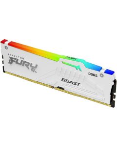 KINGSTON DIMM DDR5, 16GB, 5.600MHz, FURY Beast White RGB XMP (KF556C40BWA-16) - 162079