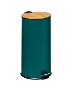 FIVE Kanta za smeće na pedalu 30 L  metal/bambus petrol - 164646C-1