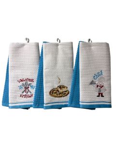 VIKTORIJA Set 6 kuhinjskih krpa Wafle Light blue - VLK000109- lightblue