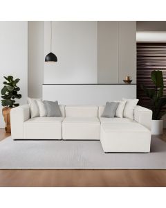 ATELIER DEL SOFA Ugaona garnitura Frida 4, krem