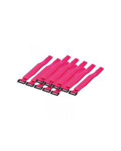 LOGILINK Čičak trakice za vezivanje kablova Velcro 500x20mm 10kom (Roze) - 166836-1