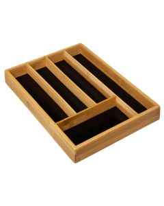 FIVE Držač pribora za jelo 25x34x4.5cm, bambus/crna - 167748