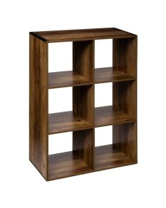 FIVE Stalak sa 6 polica 67.5x32x100.5cm, drvo/braon - 167864-1