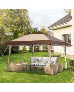 Gazebo paviljon sa mehanizmom 390x390cm Bež - 1679-1