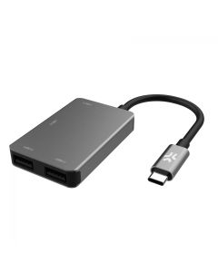 CELLY USB-C Hub 4xUSB-A port, siva - 77103-1