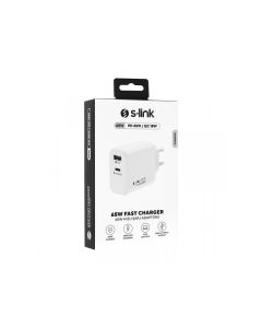 S-LINK Strujni adapter SL-EC69 65W PD 45W/QC 18W USB-C/USB-A, brzo punjenje - 170483