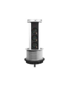 LOGILINK Produžni kabl 3 mesta, pop-up, 100mm, 1.8m, srebrno crni (4794) - 171287