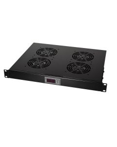 LOGILINK Ventilator panel sa 4 ventilatora i termostatom, 1U, 465 x 350, crni (4815) - 171299-1
