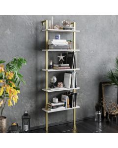 HANAH HOME Polica za knjige Piante White Gold - 171754