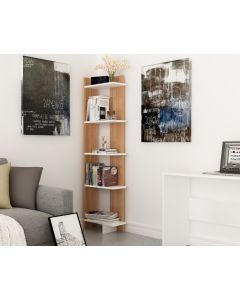 HANAH HOME Polica za knjige Als Teak White - 171968