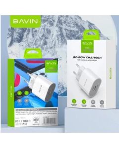 BAVIN Punjač 20W USB-C + kabl Lightning 30W, bela
