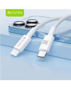 BAVIN Kabl 30W, Type-C na Ligtning, bela