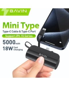 BAVIN Power bank 5000mAh, crna