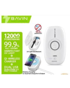 BAVIN Sterilizator/ Power Bank 12000mAh/Wireless Punjač 10w, bela - 90312