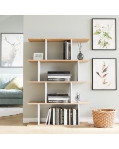 HANAH HOME Polica za knjige Harmon White Oak - 172230