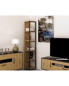 HANAH HOME Polica za knjige Texas Black Ud - 172304
