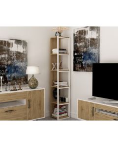 HANAH HOME Polica za knjige Texas White Ud - 172305