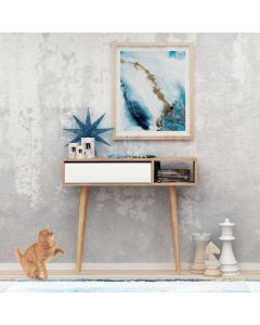 HANAH HOME Konzolni sto Oseyo, svetlo braon/bela