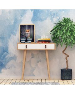 HANAH HOME Konzolni sto Dokka, bela/svetlo braon