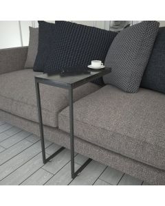 HANAH HOME Sto sa točkićima Callen Black Marble - 172459