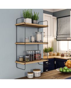 HANAH HOME Zidna polica Pulalis, svetlo braon