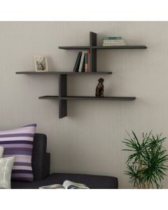 HANAH HOME Zidna polica Leo Anthracite - 172603