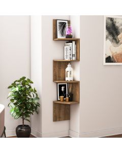 HANAH HOME Zidna polica Desaldo Walnut - 172710