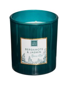 ATMOSPHERA Sveća jasmin 8x9cm vosak/staklo tamno zelena - 172760F