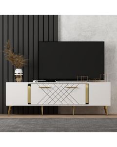 HANAH HOME TV polica Detas White Gold