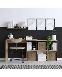 HANAH HOME Radni sto sa policama Blake, braon